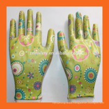 Ladies Garden Work Spring Gardening Gloves,Clear Nitrile Palm Coating Landscape Gloves
